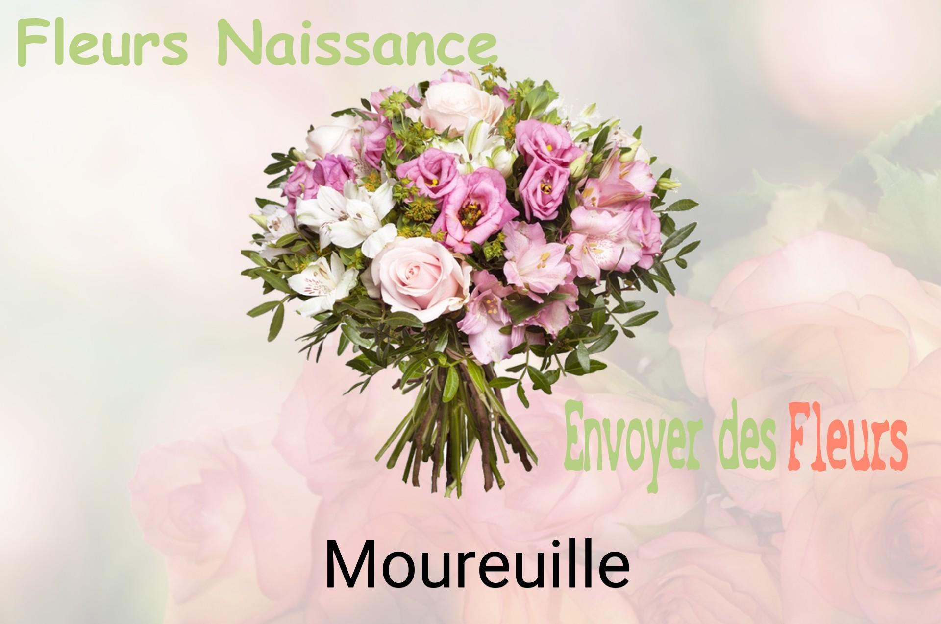 Bouquet de fleurs de naissance livré à Moureuille
