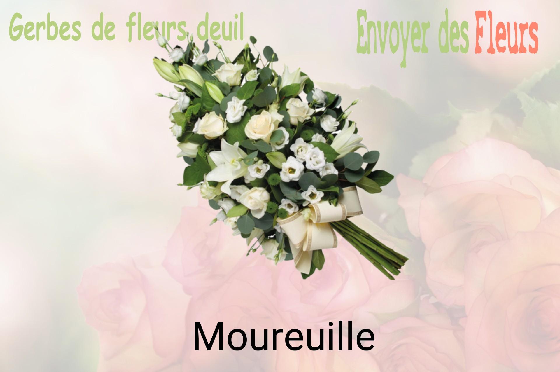 Gerbe de fleurs de deuil livrée à Moureuille